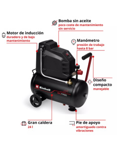 Compresor De Aire Tc-ac 190/24/8 I Of 4007375 Einhell 2
