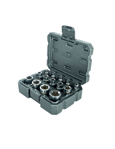 Juego De Bocallaves Torx Encastre 1/2 - 1/4 - 3/8 14 Piezas L5731 Lusqtoff
