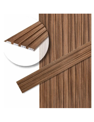 Revestimiento De Pared Wpc 9 Mm P067 X Caja 12 Placas Greenland