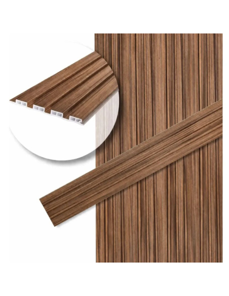 Revestimiento De Pared Wpc 9 Mm P067 X Caja 12 Placas Greenland