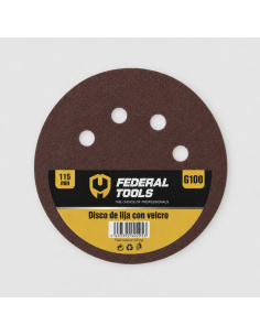 Disco De Velcro Lija 115mm Grano 100 811604 Federal Tools
