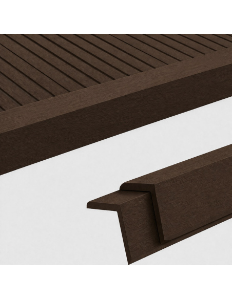 Esquinero Decorativo Para Wpc Exterior Brown