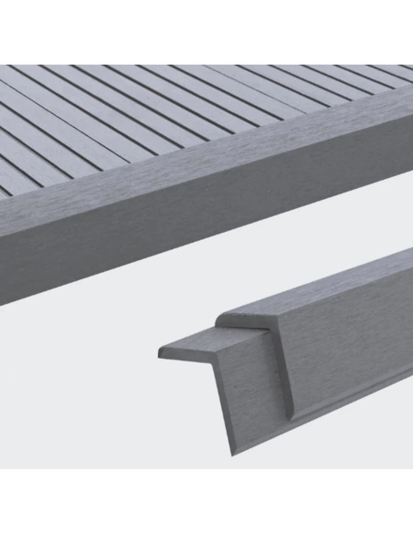 Esquinero Decorativo Para Wpc Exterior Light Grey