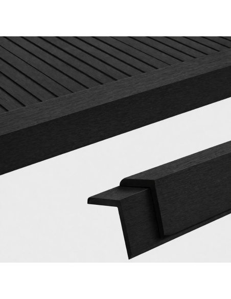 Esquinero Decorativo Para Wpc Exterior Black