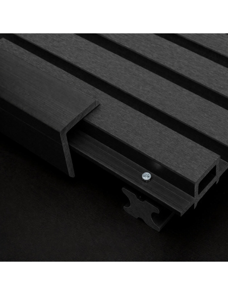 Esquinero Decorativo Para Wpc Exterior Black