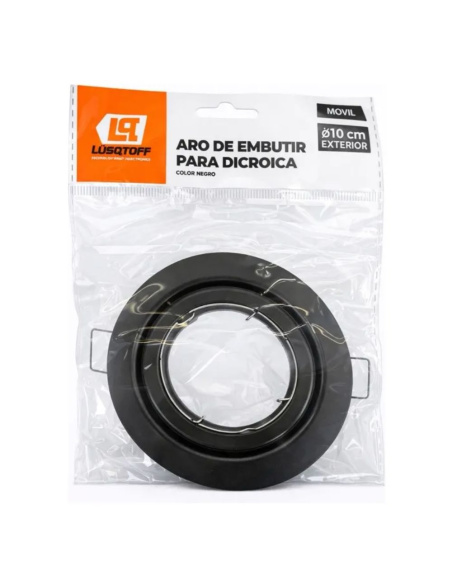 Aro De Embutir Dicroica Negro Lqe-arom-neg Lusqtoff Electric