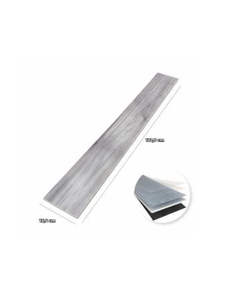 Piso Pvc Encastrable Spc Gris Spc82003-9-gr Greenland