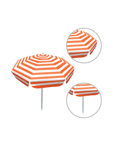 Sombrilla 80 X 80 Pvc/aluminio Rojo Rayas Blancas Gsl0574 Botafogo