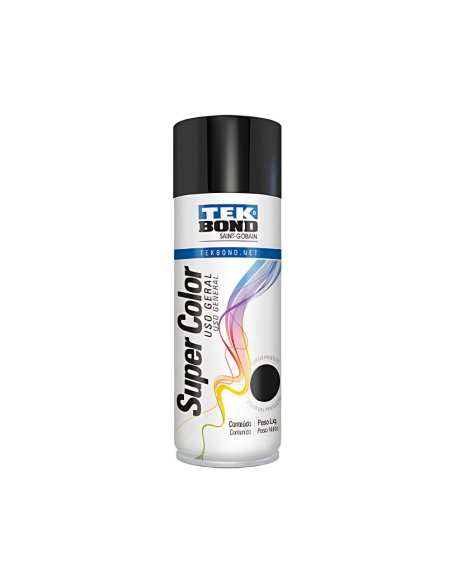 Pintura En Aerosol Negro Brillante 200 Ml Tekbond