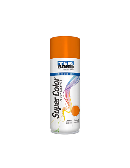 Pintura En Aerosol Naranja Fluor 200 Ml Tekbond