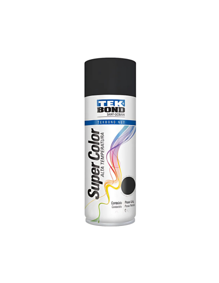 Pintura En Aerosol Negro Alta Temperatura 200 Ml Tekbond