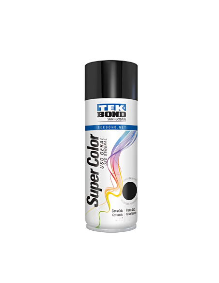 Pintura En Aerosol Negro Mate 200 Ml Tekbond