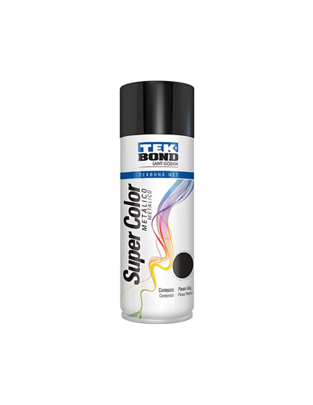 Pintura En Aerosol Negro Metalizado 200 Ml Tekbond