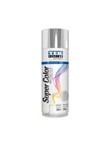Pintura En Aerosol Plata Metalizado 350 Ml Tekbond