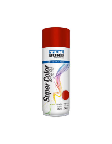 Pintura En Aerosol Rojo Metalizado 350 Ml Tekbond