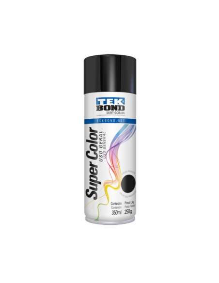 Pintura En Aerosol Negro Mate 350 Ml Tekbond