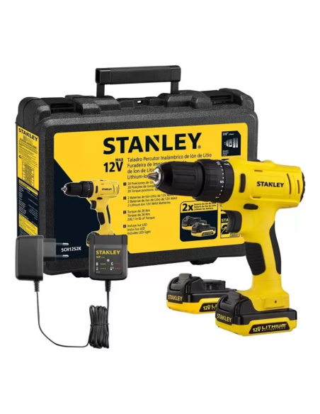 Taladro Percutor Inalambrico 12 V Sch121s2k-ar Stanley Taladro Percutor Inalambrico 12 V Sch121s2k-ar Stanley