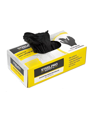Guante Descartable Nitrilo T 8 300950736602 Steel Pro