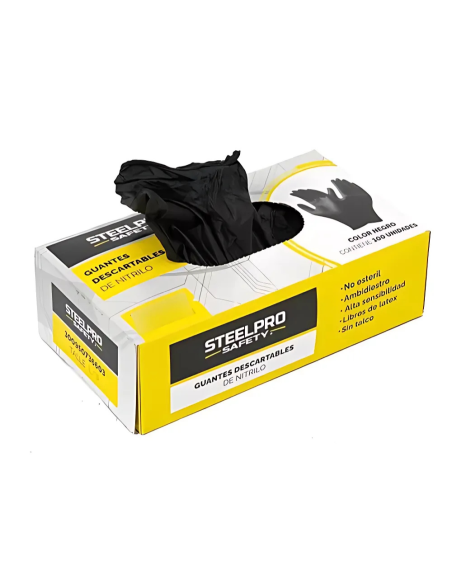 Guante Descartable Nitrilo T 8 300950736602 Steel Pro