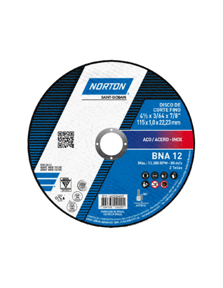 Disco De Corte Bna 12 180x1.6x22.23 Norton