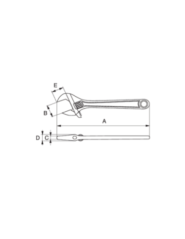 Llave Ajustable 10 Fosfatizada 8072 A Ip Bahco
