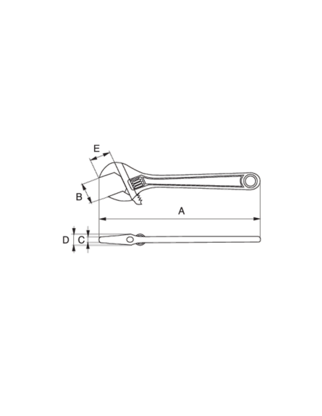 Llave Ajustable 10 Fosfatizada 8072 A Ip Bahco Llave Ajustable 10 Fosfatizada 8072 A Ip Bahco