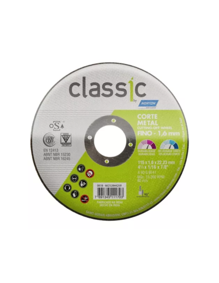 Disco De Corte Clasic 115x1.6 Norton