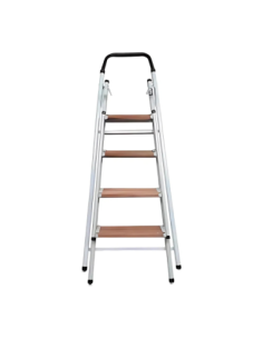 Escalera N 4 Peldano De Madera Metalurgica Fs 2