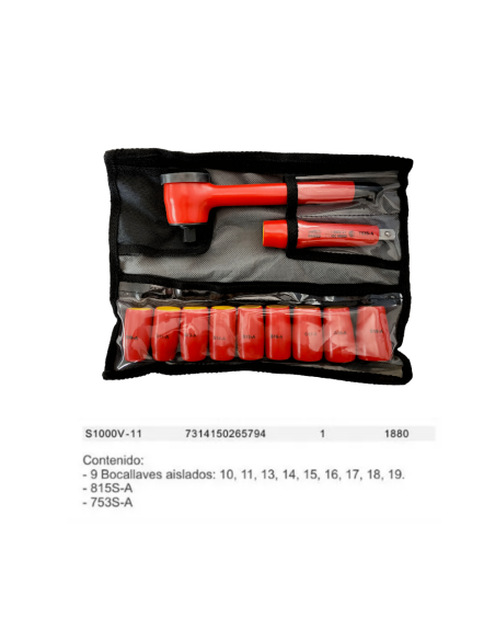 Set De Herramientas Aisladas 11 Piezas S1000v-11 Bahco Set De Herramientas Aisladas 11 Piezas S1000v-11 Bahco