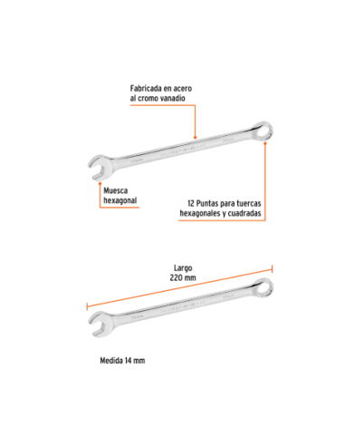 Llave Combinada De 14mm 15618 Truper