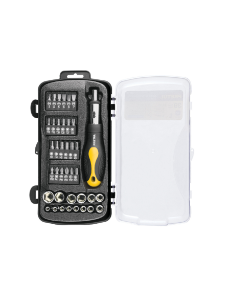 Juego De 39 Puntas Bocallave Y Destornillador Crique Encastre 1/4 23971 Truper