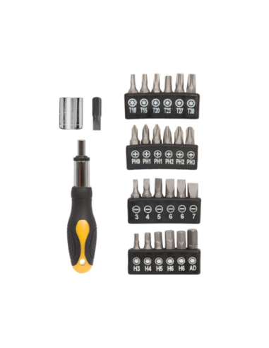 Juego De 39 Puntas Bocallave Y Destornillador Crique Encastre 1/4 23971 Truper