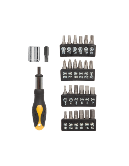Juego De 39 Puntas Bocallave Y Destornillador Crique Encastre 1/4 23971 Truper