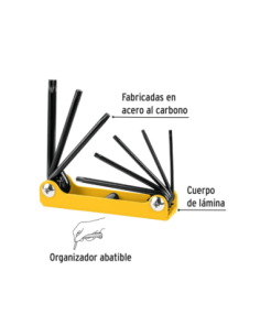 Juego 8 Llaves Torx Tipo Navaja 21395 Truper 2
