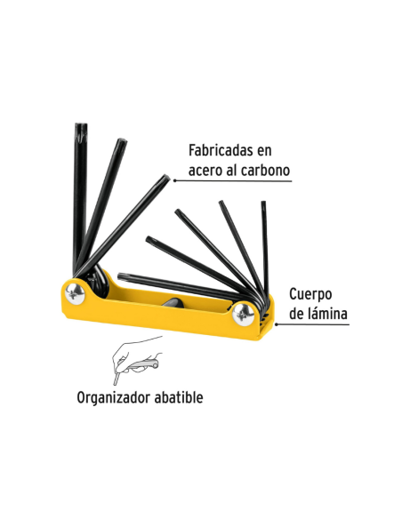 Juego 8 Llaves Torx Tipo Navaja 21395 Truper Juego 8 Llaves Torx Tipo Navaja 21395 Truper