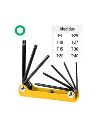 Juego 8 Llaves Torx Tipo Navaja 21395 Truper