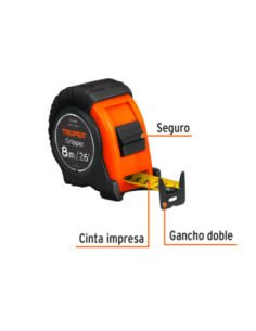 Cinta Metrica Gripper Contra Impacto 8 Mts Ancho 25mm 14579 Truper 2
