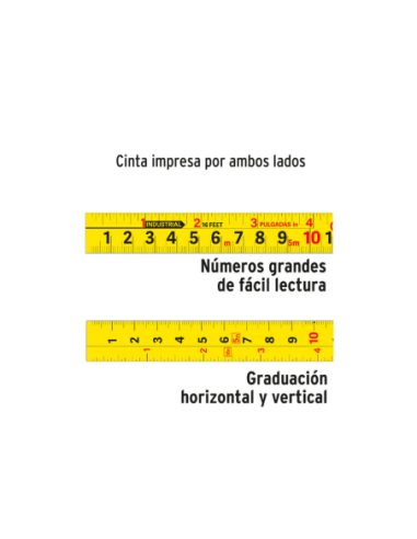 Cinta Metrica Gripper Contra Impacto 5 Mts Ancho 19mm 14578 Truper
