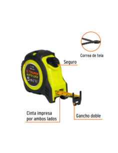 Cinta Metrica Auto Lock 5 Mts Ancho 19mm 10747 Truper 2