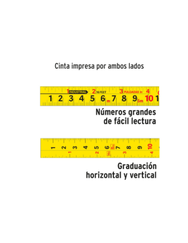 Cinta Metrica Auto Lock 5 Mts Ancho 19mm 10747 Truper