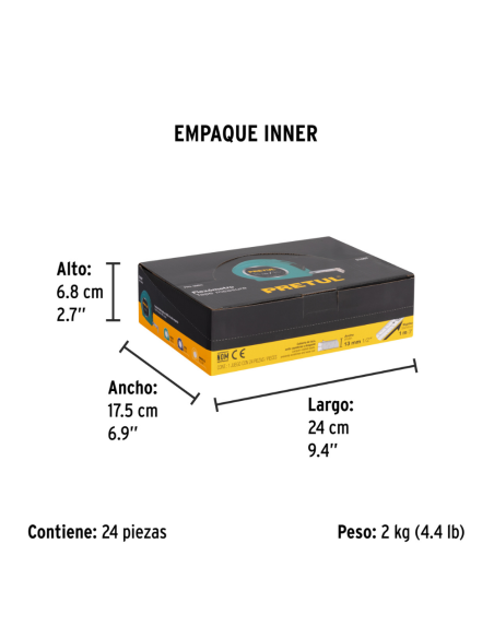 Cinta Metrica Display Box X 24 U De 3 Mts Ancho 13mm 21607 Truper Cinta Metrica Display Box X 24 U De 3 Mts Ancho 13mm 21607 Truper