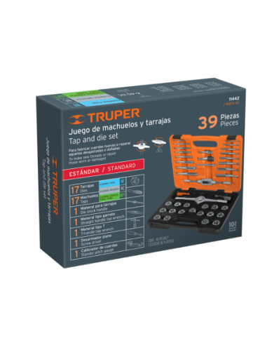 Juego Machos / Cojinetes 40 Piezas 11442 Truper