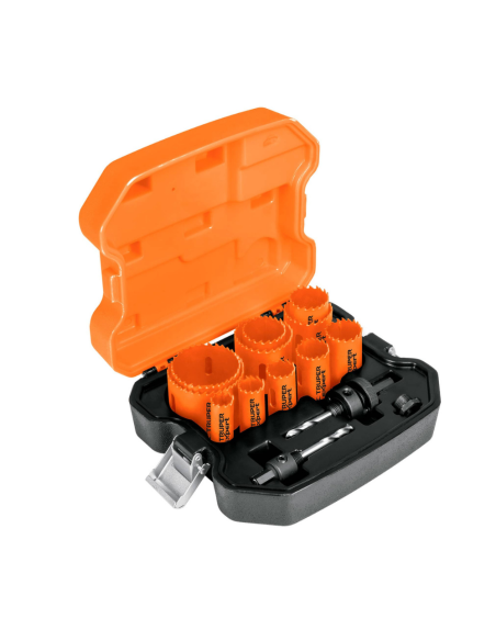 Juego De 11 Sierras Copa Bimetal + 2 Mandriles En Estuche 15411 Truper