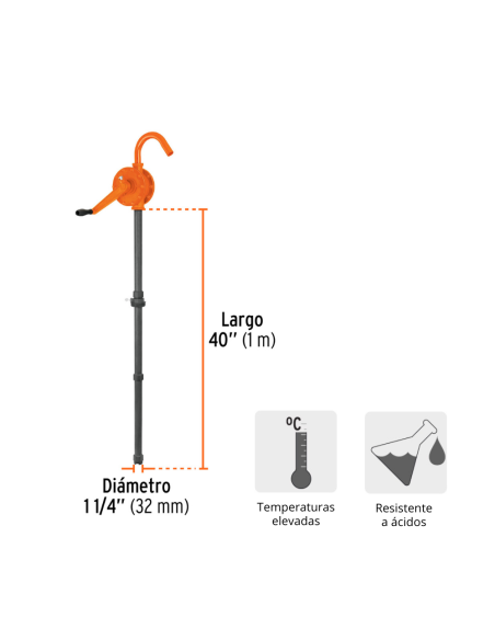 Bomba Manual Para Extraccion Acidos A Manivela 0.5 L X Bombeo 16856 Truper Bomba Manual Para Extraccion Acidos A Manivela 0.5 L X Bombeo 16856 Truper