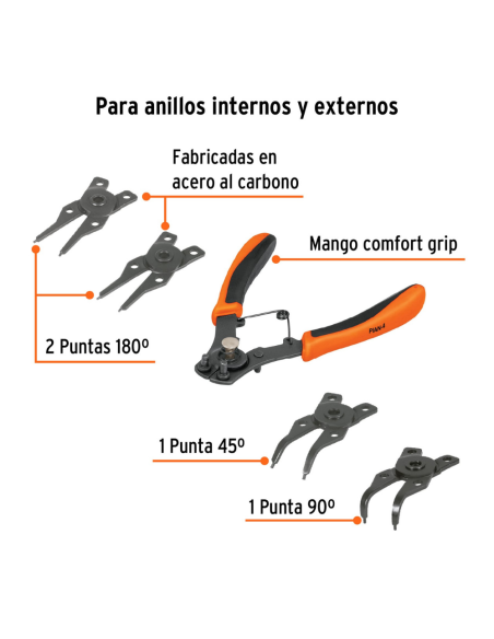 Pinza Seeger Con 4 Cabezas Largo 15 Cm (6) 17355 Truper Pinza Seeger Con 4 Cabezas Largo 15 Cm (6) 17355 Truper