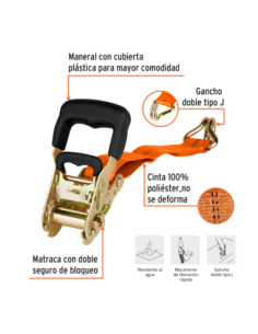 Eslinga Sujetadora Con Crique 2250 Kg 5 M 19283 Truper 2