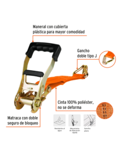 Eslinga Sujetadora Con Crique 5000 Kg 9 M 19287 Truper 2
