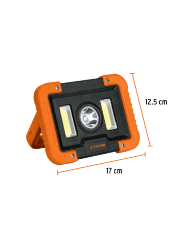 Lampara Led Trabajo Recargable 1600 Lm Alcance 220 M 14631 Truper