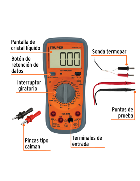 Tester Digital Uso Automotriz 10403 Truper Tester Digital Uso Automotriz 10403 Truper