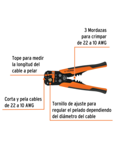 Pinza Pelacable Automatica Largo 20 Cm (8) 17360 Truper 2